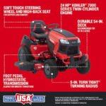 Craftsman T3200 Turn Tight 24 HP 54-Inch Hydrostatic Lawn Tractor with Kohler 7000 V-Twin and 5-Inch Turn Radius - Image 13